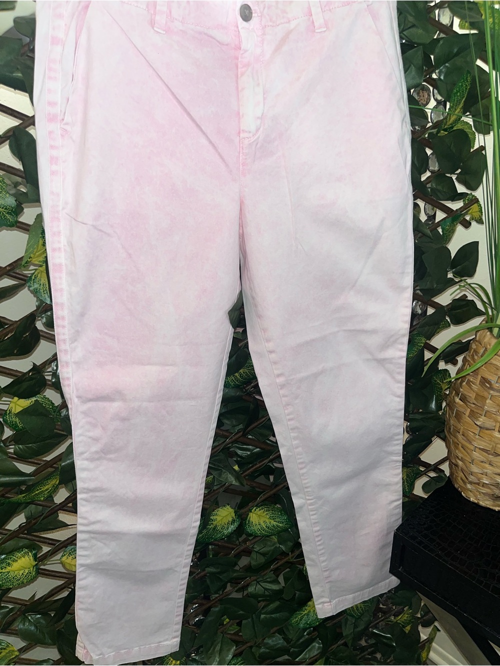Women’s GAP Girlfriend Pink/ White Chinos